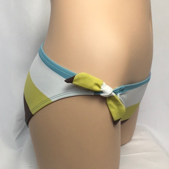 🎉 SALE ATHLETA Striped String Bikini Bottom - Picture 2 of 4